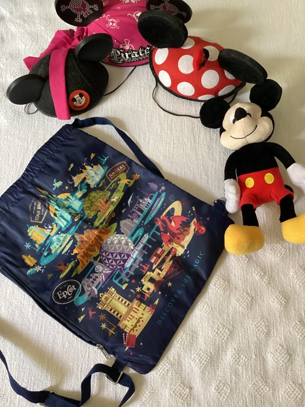 Disney Minnie, Mickey , Pirate ear hats Discover the magic sling bag and mickey